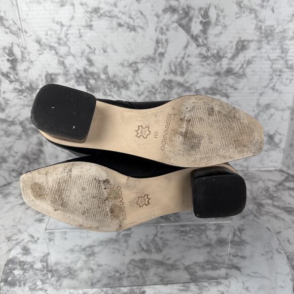 Bernardo Womens Helene Bootie Ankle Boot Size 8 Black Leather Minimalist Capsule - Picture 7 of 8